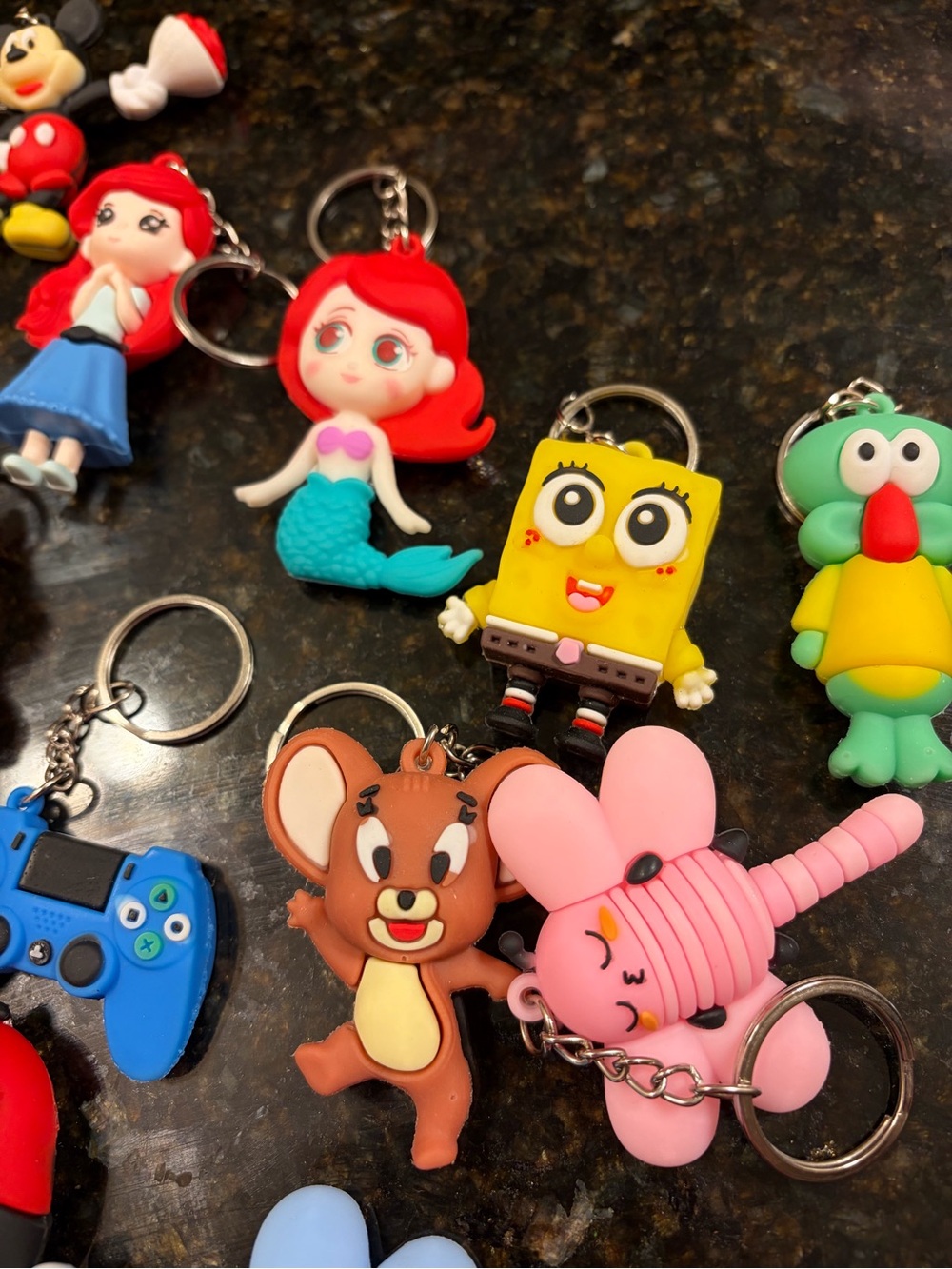 Assorted Kids Character Keychains - Colorful Cartoon Toy Set - Picture 2 of 4